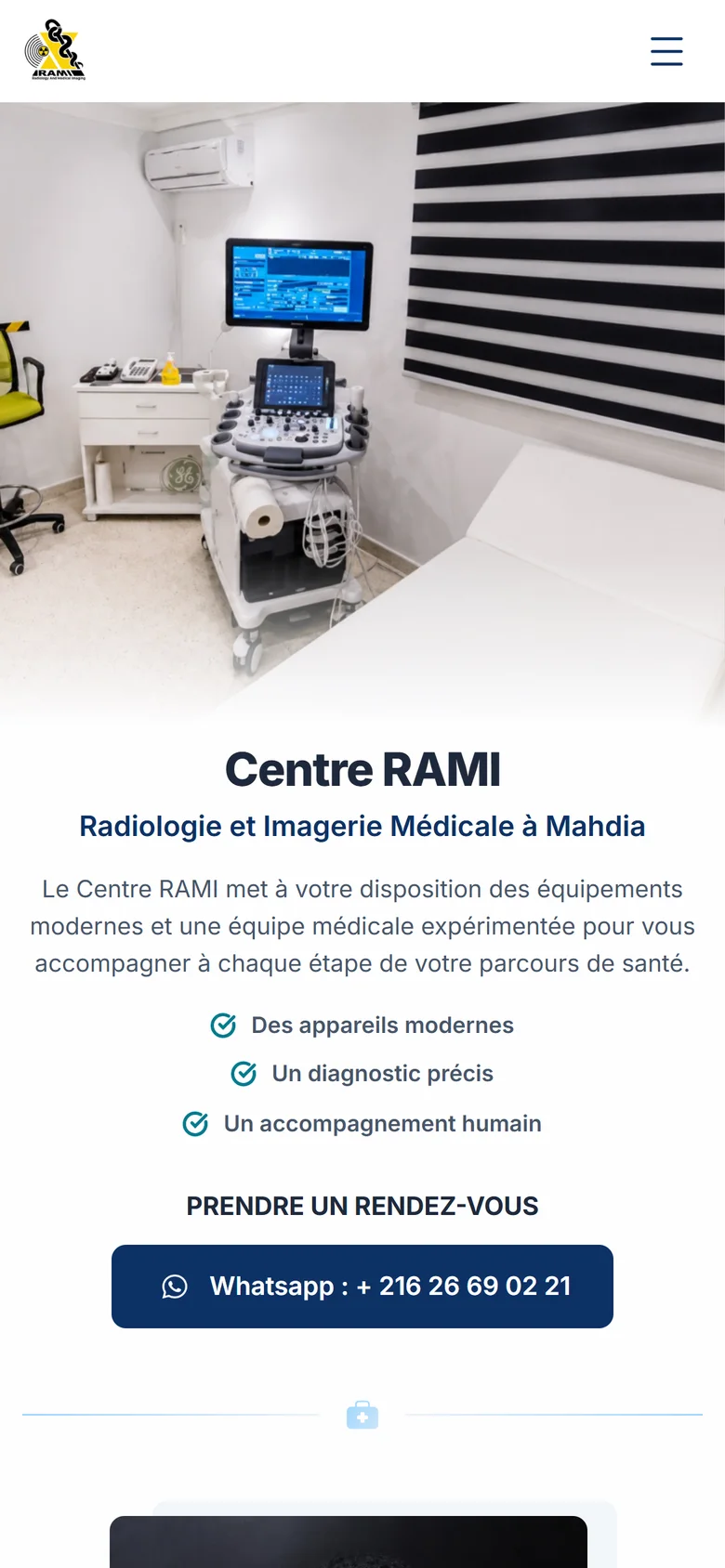 Centre RAMI Radiologie — vue mobile